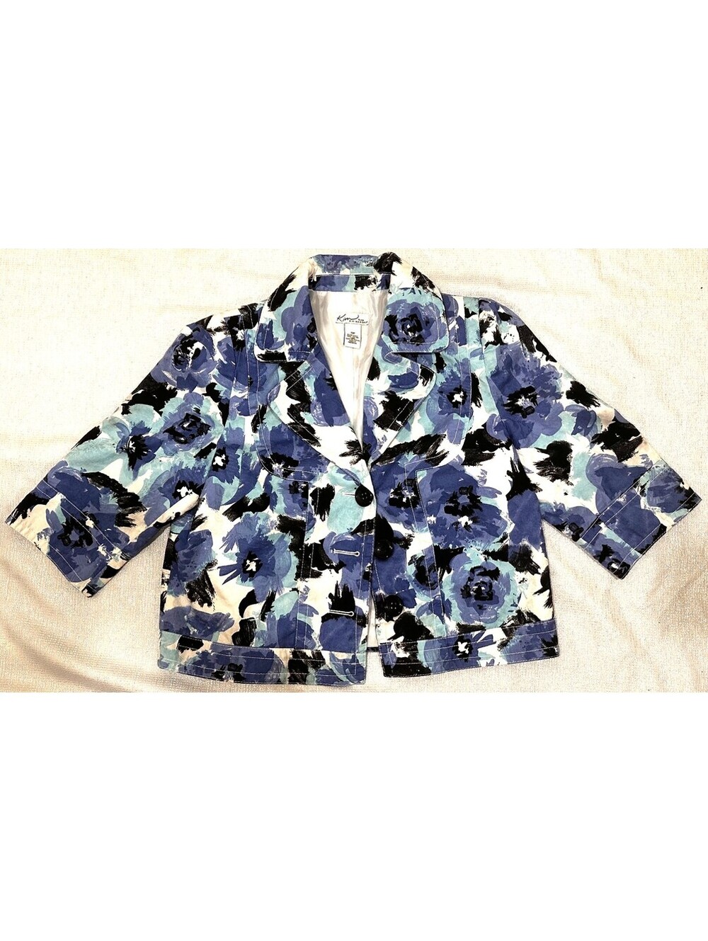 Kim Rogers Petite Floral Print Blazer Jacket Size 12P